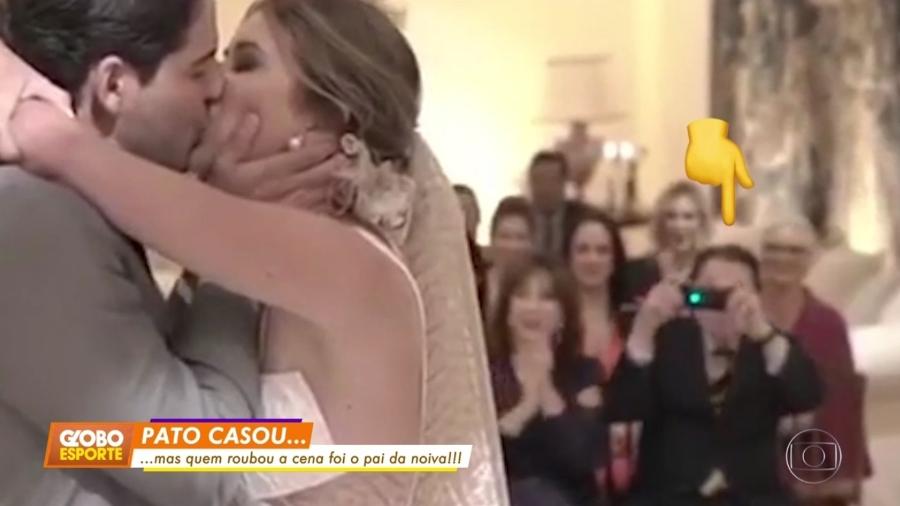 Globo Esporte brinca com Silvio Santos no casamento de Rebeca Abravanel e Alexandre Pato - Reprodução/TV Globo