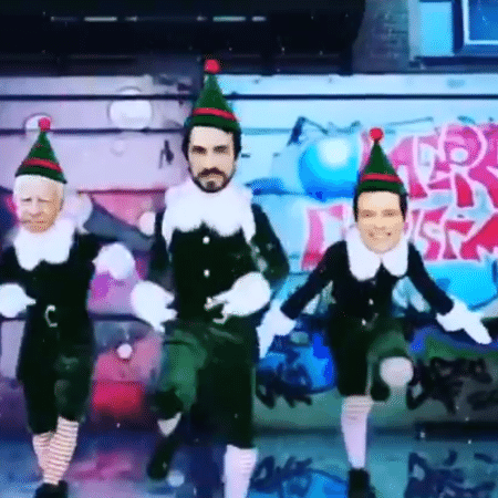 Evaristo Costa faz vídeo de Natal com padre Fábio de Melo, Cid Moreira e Celso Portiolli - Reprodução/Instagram