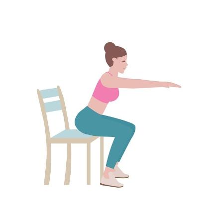 Opções de exercícios que uma pessoa pode fazer sentada na cadeira