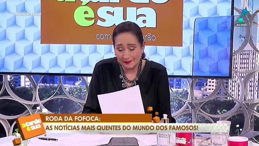 Sonia Abrão se assustou com a notícia da morte de Dudu Braga no programa "A Tarde é Sua" - Reprodução/Rede TV!