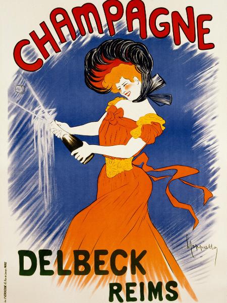 Pôster antigo de Leonetto Cappiello que celebra o champanhe como uma bebida de festas - Corbis via Getty Images - Corbis via Getty Images