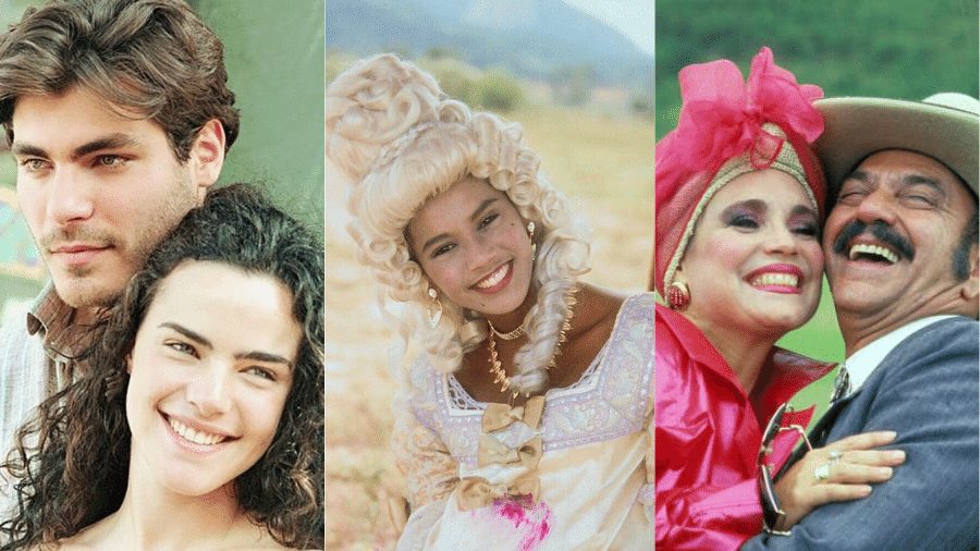 "Terra Nostra", "Xica da Silva" e "Roque Santeiro" mereciam remakes como o de "Pantanal" - Reprodução/TV Globo e Twitter @taisdeverdade