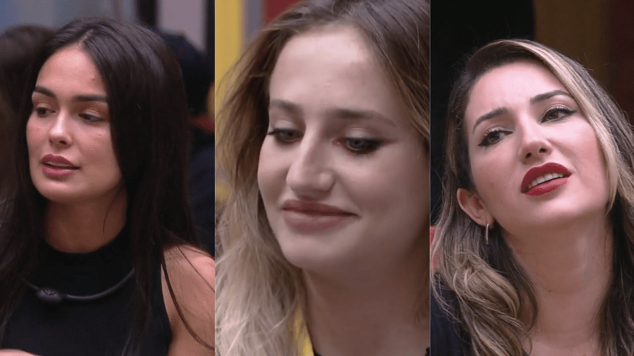 Larissa, Bruna e Amanda estão no último Paredão - Reprodução/Globoplay