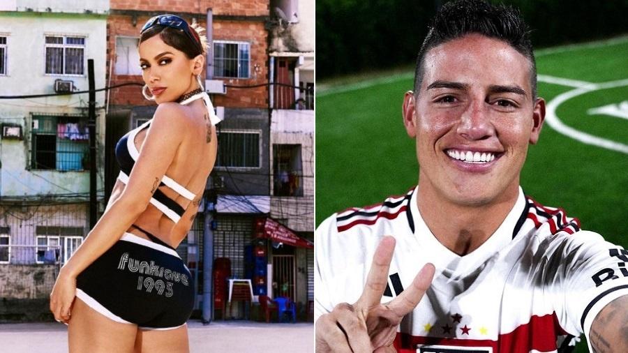 Anitta e James Rodriguez viveram boatos de romance em 2022 - Divulgação