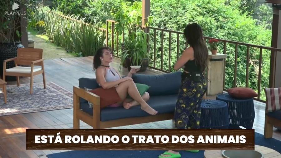 A Fazenda 2023: Jaque treta com Nadja após acordar peões com panela - Reprodução/PlayPlus