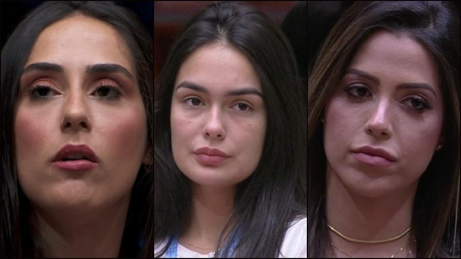 Deniziane, Larissa e Laís formaram casal e foram eliminadas no 9º Paredão do BBB - Reprodução/Globoplay