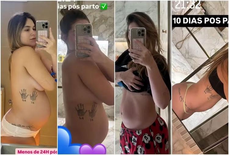 Virginia Fonseca mostrou a evolução de sua barriga desde os 10 dias após parto