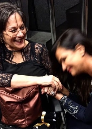 Luiza Brunet encontra Maria da Penha e a reverencia - Reprodução/Instagram/luizabrunet