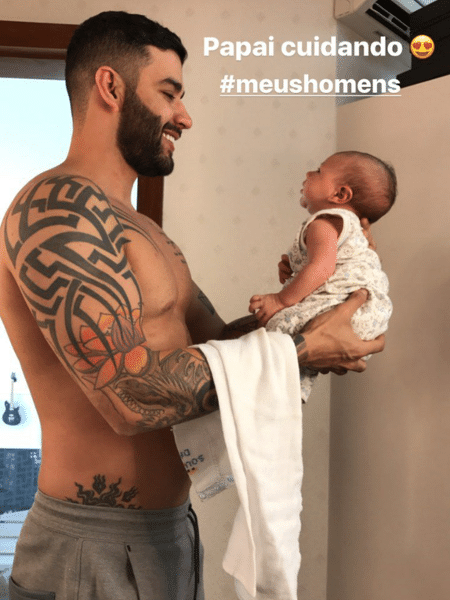 Gusttavo Lima com o filho, Gabriel - Reprodução/Instagram - Reprodução/Instagram