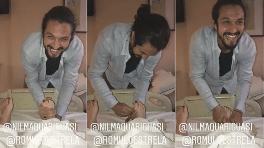 Rômulo Estrela visitou Mariana Bridi após o nascimento de Valentim - Reprodução/Instagram