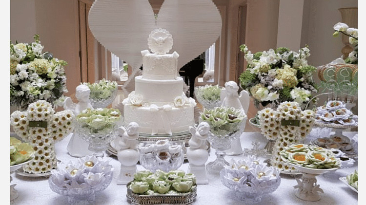 Eliana mostra a decoração para a comemoração do batismo da filha, Manuela - Reprodução/Instagram - Reprodução/Instagram