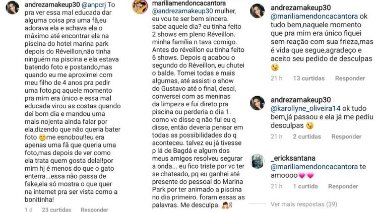 Fã critica Marília Mendonça e cantora responde - Reprodução/Instagram - Reprodução/Instagram