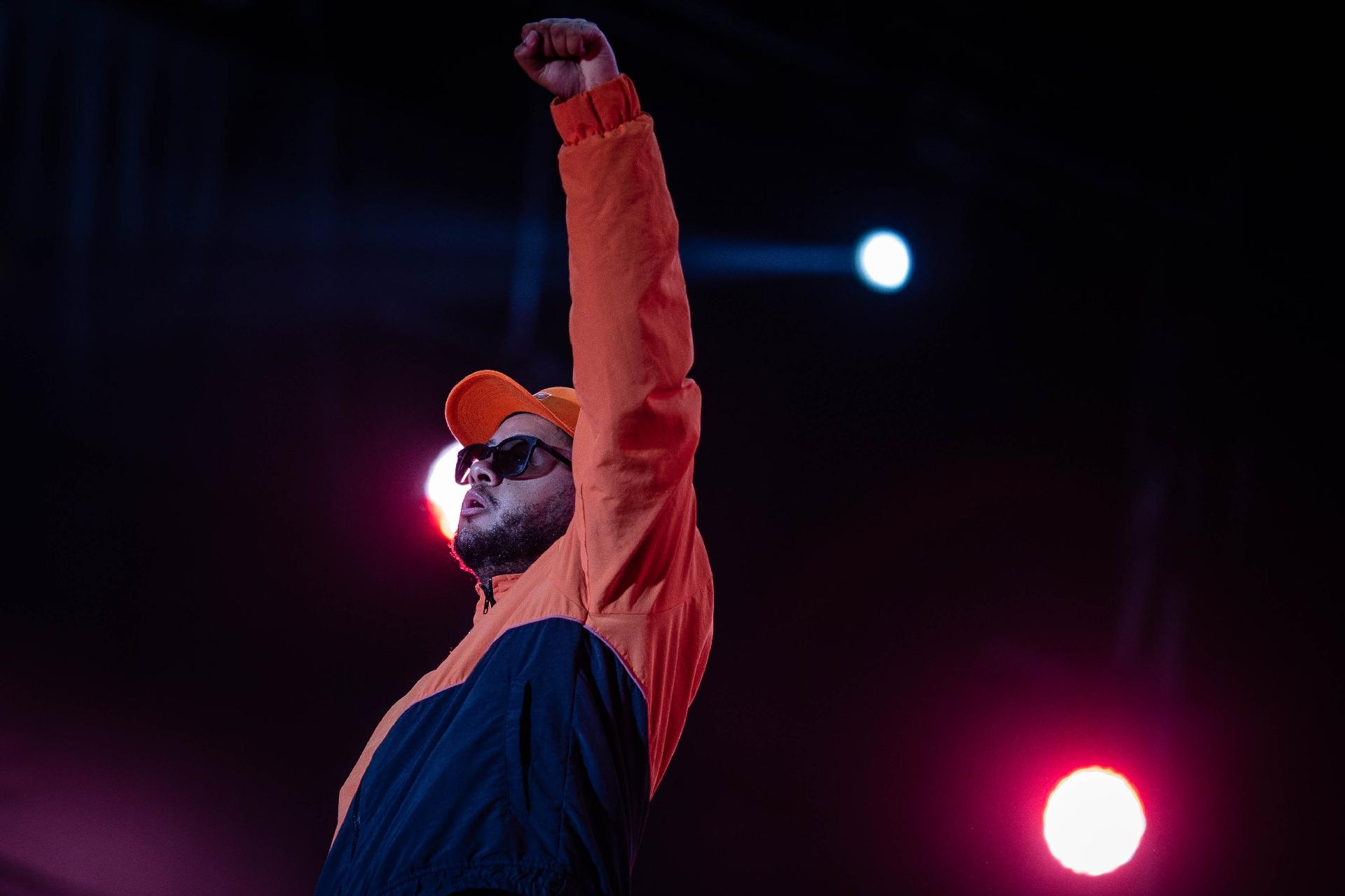 Emicida se apresenta no palco Sunset no Rock In Rio 2019 - Folhapress