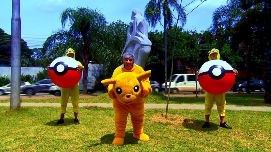 Ivo Holanda se veste de Pikachu em nova pegadinha do "Programa Silvio Santos" - Divulgação/SBT