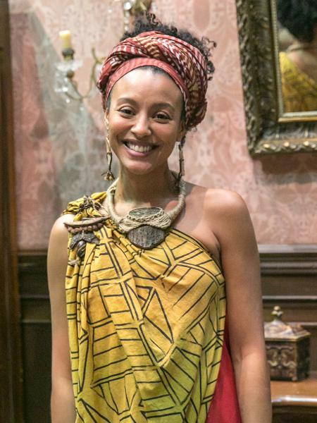 Diara (Sheron Menezzes) com figurino de rainha africana - Rafael Campos/Divulgação/TV Globo - Rafael Campos/Divulgação/TV Globo