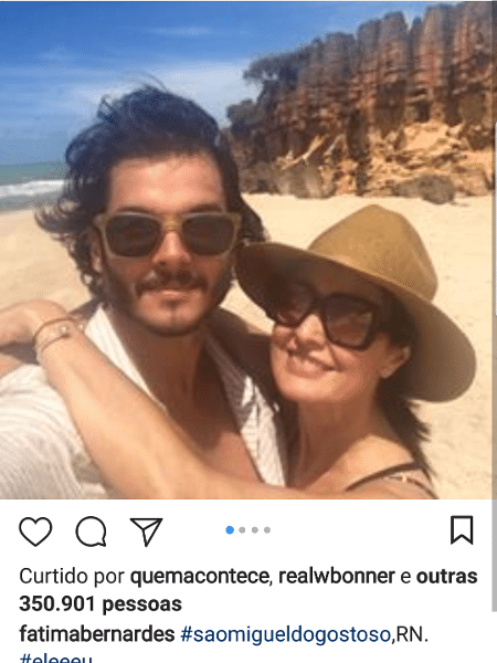 William Bonner curte viagem romântica de Fátima e namorado  - Reprodução/Instagram/fatimabernardes