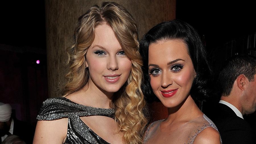 Taylor Swift and Katy Perry antes da briga, em 2009 - Larry Busacca/WireImage