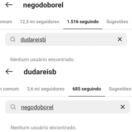 Nego do Borel e Duda Reis não se seguem mais após término - Reprodução/Instagram - Reprodução/Instagram