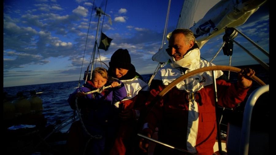 Heloísa, Vilfred e Kat no veleiro Aysso Heloísa, Vilfred e Kat no veleiro Aysso