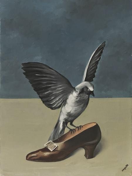 Obra "Deus Não é um Santo", de René Magritte, feita em 1935 - Reprodução