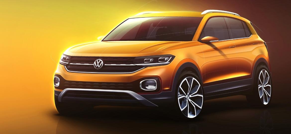 Esboço do Volkswagen T-Cross: SUV é o principal dos 10 lançamentos que ainda faltam para completar o cronograma - Divulgação