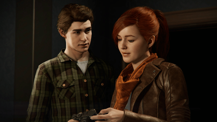 Peter Parker e Mary Jane em cena do game "Spider-Man", para o PlayStation 4 - Reprodução - Reprodução