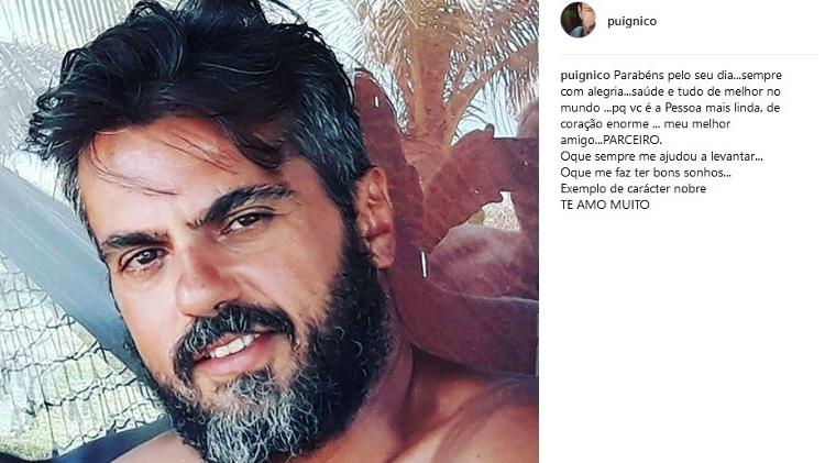 Nico Puig parabeniza o marido, Jeff Lattari - Reprodução/Instagram/puignico - Reprodução/Instagram/puignico