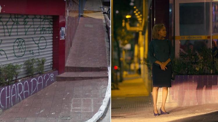 Personagem do episódio "Striking Vipers" em frente ao bar Jericoacoara em São Paulo - Google Street View/Divulgação - Google Street View/Divulgação