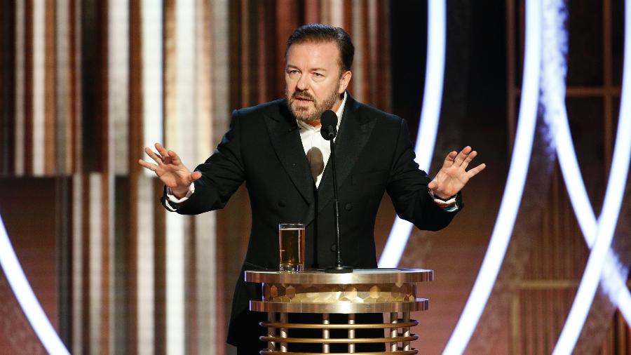 Ricky Gervais apresenta o 77º Globo de Ouro -  Paul Drinkwater/NBCUniversal Media, LLC via Getty Images