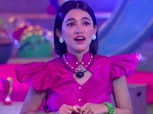 Manu se surpreende ao ver Júnior no telão  - Reprodução/TV Globo - Reprodução/TV Globo