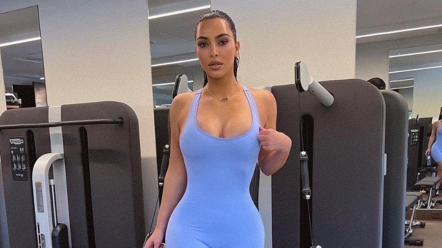 Kim Kardashian compartilha clique na academia  - Reprodução/Instagram