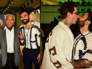 Em família: Mauricio de Sousa vai com filho e genro à desfile do SPFW