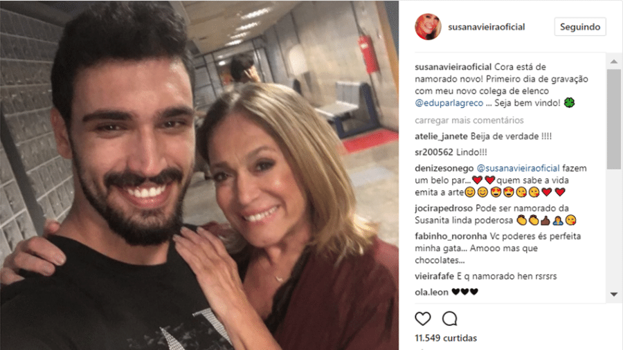 Fãs já querem romance da vida real entre Susana Vieira e seu par em "Os Dias Eram Assim" - Reprodução/Instagram