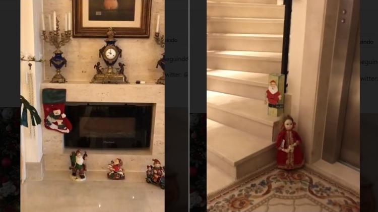 Zilu e a decoração de Natal de sua mansão - Reprodução/Instagram - Reprodução/Instagram
