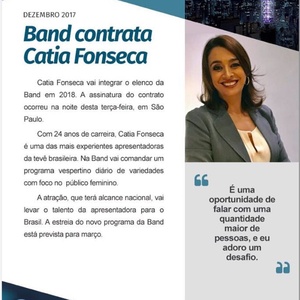 Band confirma contratação de Cátia Fonseca - Reprodução/TV Bandeirantes - Reprodução/TV Bandeirantes