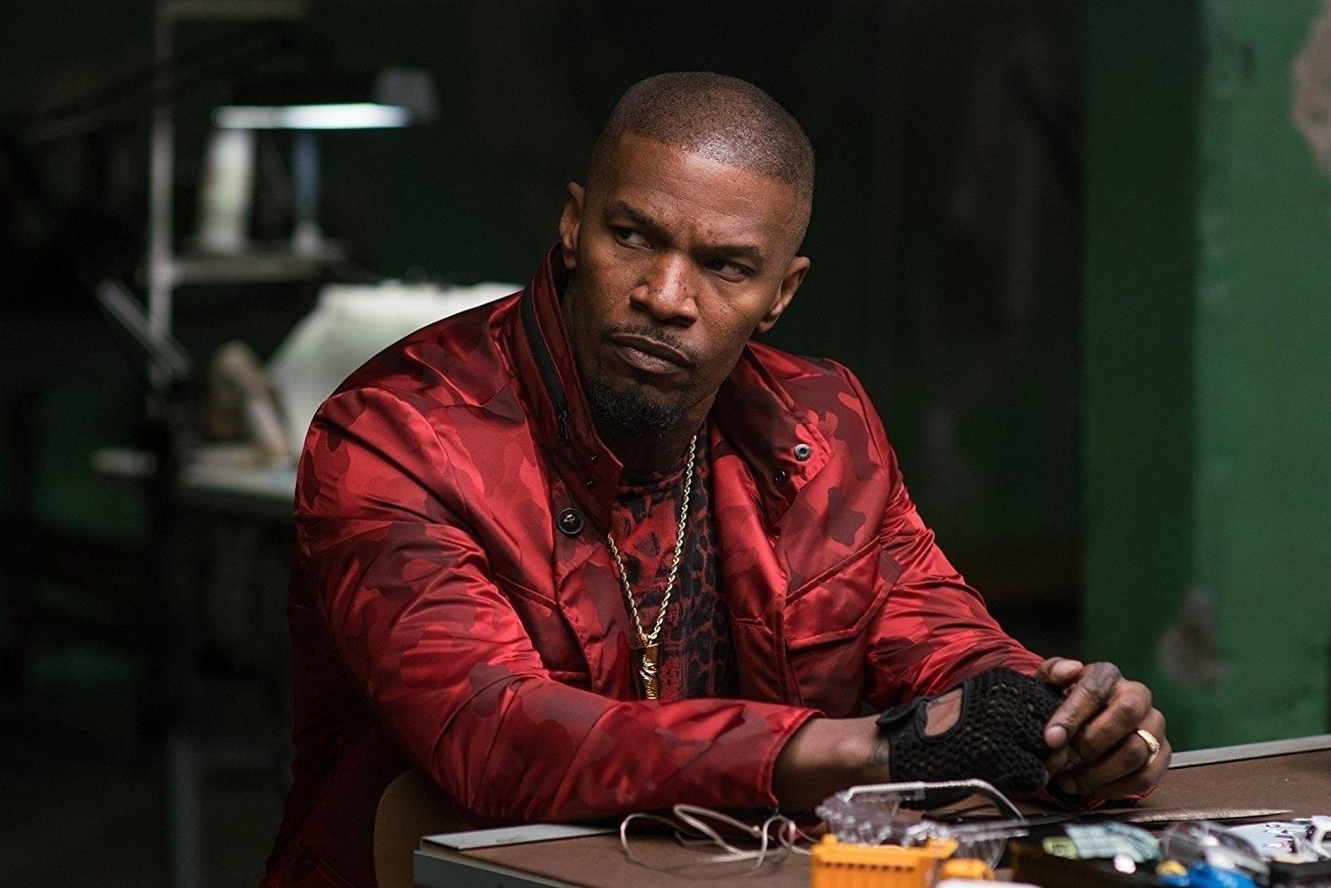 Jamie Foxx em cena em  "Em Ritmo de Fuga" (2017) - Divulgação