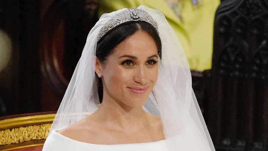 Meghan Markle no casamento usa tiara da rainha Mary - Jonathan Brady/Reuters