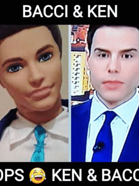 Luiz Bacci é comparado ao boneco Ken em brincadeira que está rodando na internet - Reprodução/Instagram