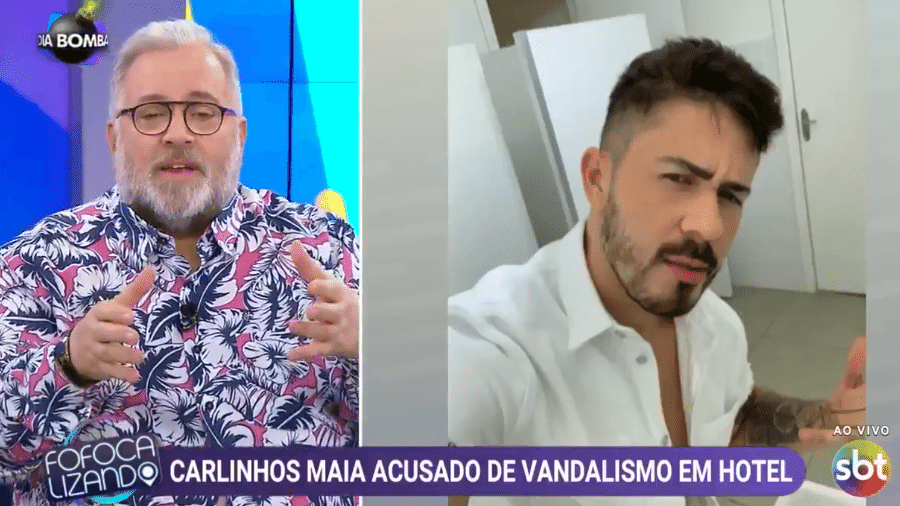 Leão Lobo critica Carlinhos Maia no "Fofocalizando" - Reprodução/SBT