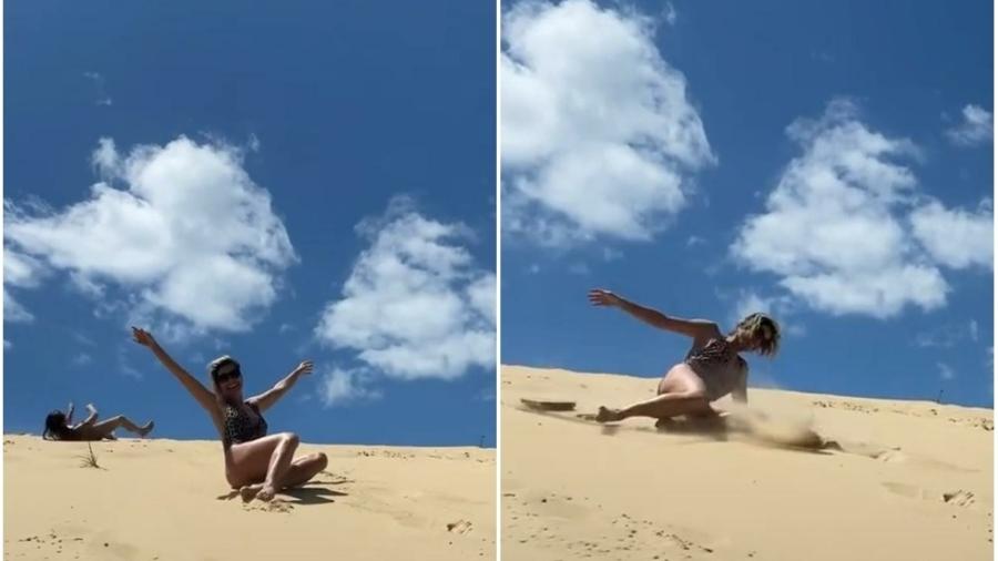 Flávia Alessandra leva tombo e se diverte em férias - Reprodução/Instagram
