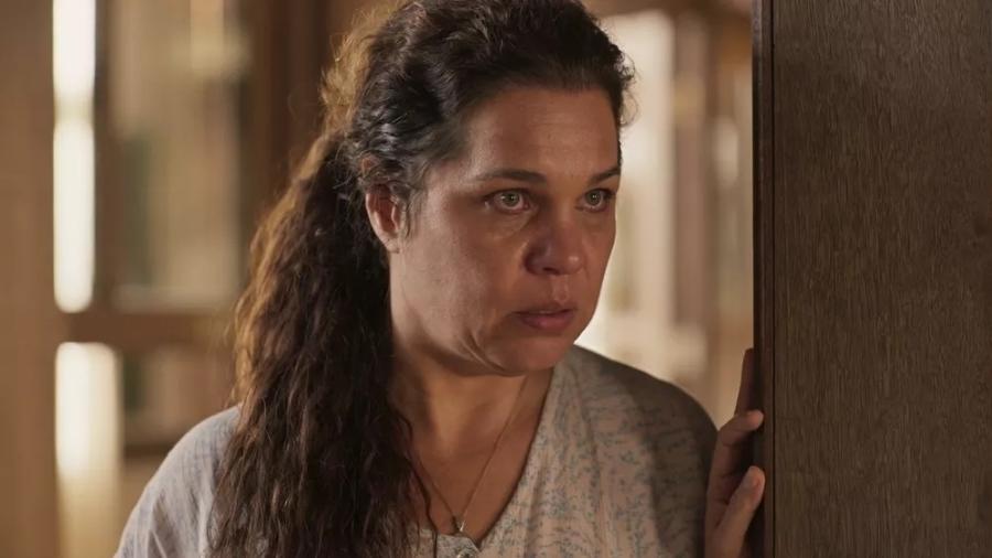 Maria Bruaca (Isabel Teixeira) vai se impor diante de Tenório (Murilo Benício) - Reprodução/TV Globo