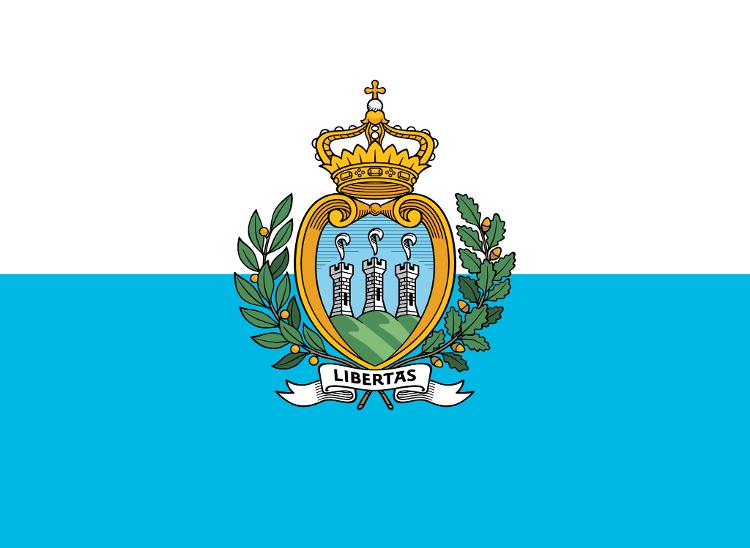 A bandeira de San Marino