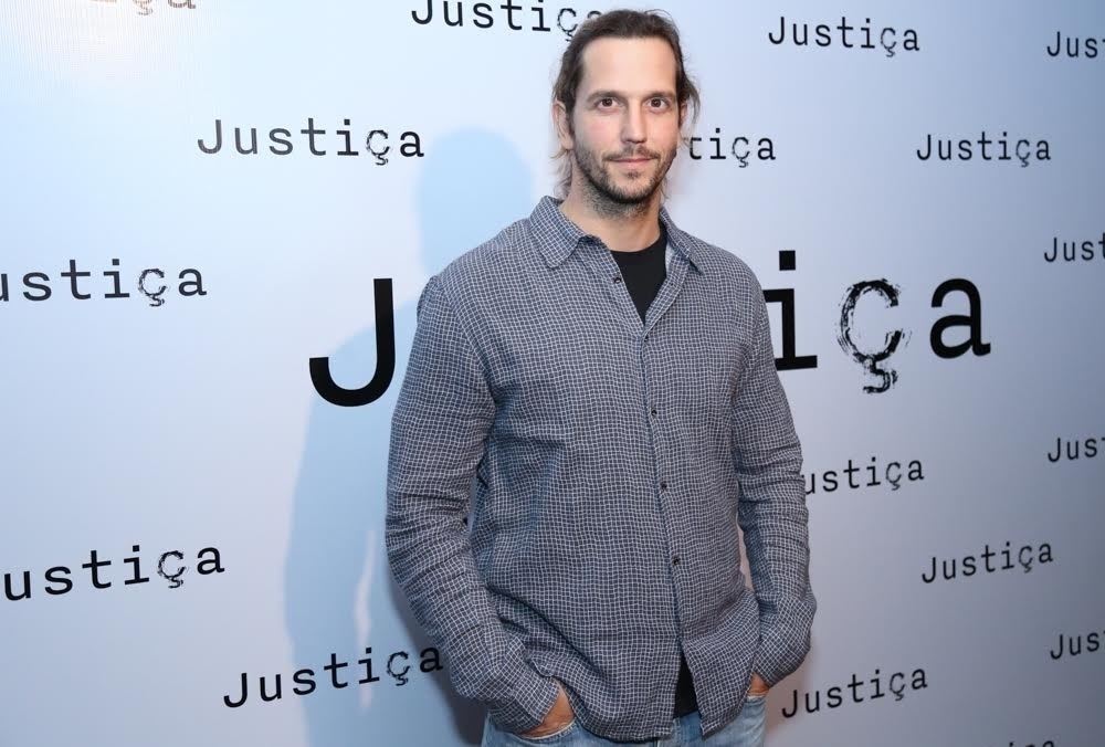 25.jul.2016 - Vladimir Brichta, que interpreta Celso em "Justiça", prestigia o lançamento da minissérie da Globo na noite desta segunda-feira - Roberto Filho /Brazil News