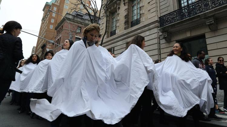 "Divisor" atravessou oito quadras no coração de Nova York  - Facebook/Lygia Pape - Facebook/Lygia Pape