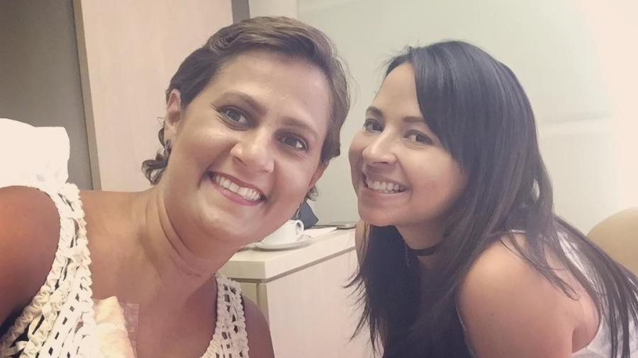 Renata e Anna, juntas em um dia de quimioterapia - Arquivo Pessoal