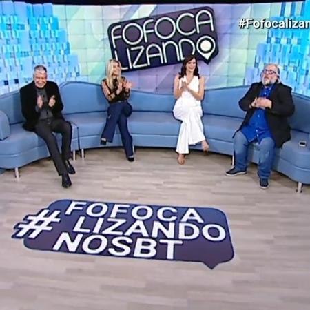 Décio Piccinini, Íris Stefanelli, Solange Boulos e Leão Lobo apresentam o "Fofocalizando" nesta segunda-feira (9) - Reprodução/SBT - Reprodução/SBT