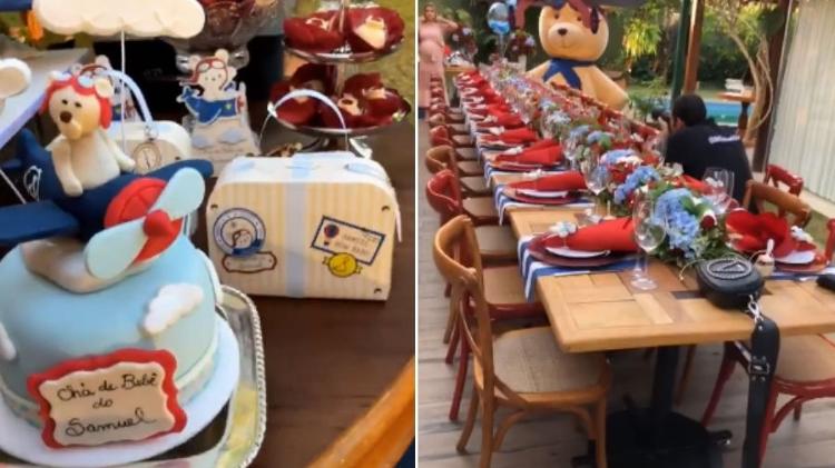 Detalhes da decoração do chá de bebê de Samuel - Reprodução/Instagram - Reprodução/Instagram