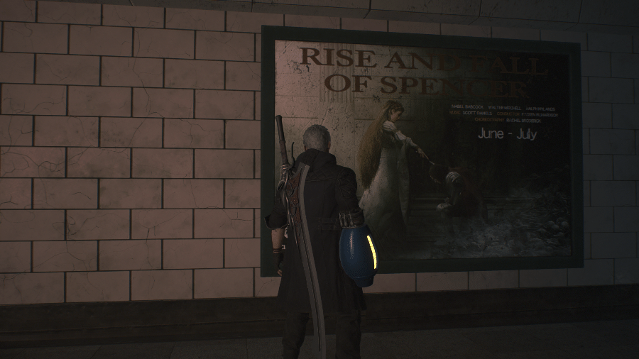 Cartaz presente em "DMC5" faz alusão a personagem importante da série Resident Evil - Reprodução