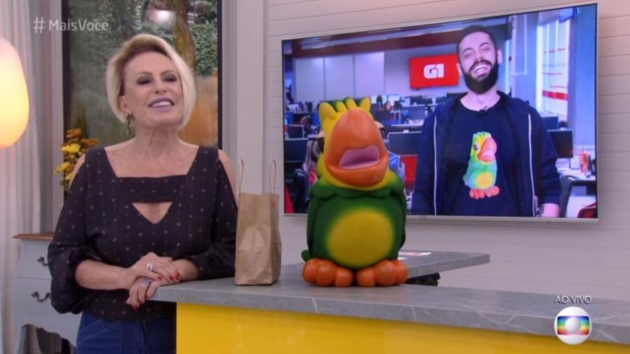 Cauê Fabiano e Louro José se divertem no "Mais Você" - Reprodução/Globo