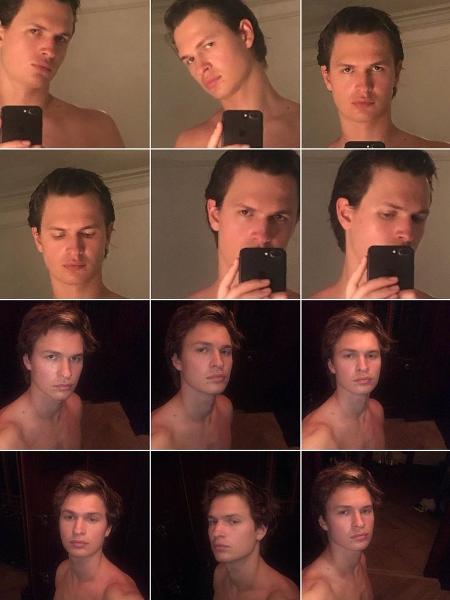 Ansel Egort publicou 17 selfies em dez minutos em seu perfil no Instagram - Reprodução/Instagram/ansel